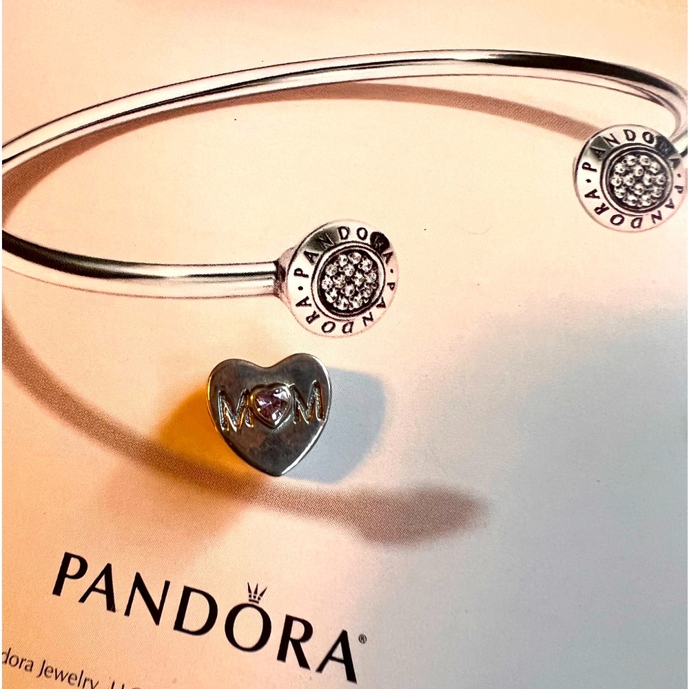 Pandora "Mother Heart " Pink CZ Charm